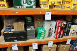 A quantity of household related items to include deluxe basins, one boxed Ciarra cooker hood