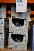Three boxed as new Bullet Santa Cruz Screaming Hand skate helmets in matt black (L/XL).
