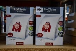 Ten boxed as new FJM HyClean 3D Efficiency Dustbag (4 pack + 2 filter).