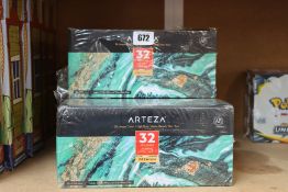 Five boxed as new Arteza 32 Pouring Acrylic Colours.
