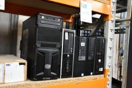 Five pre-owned computers (Sold for spares or repair); an HP Compaq Elite 8300 SFF PC, a Dell