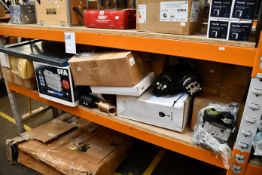 A large quantity of miscellaneous plumbing related items to include shower tray, taps and basins.