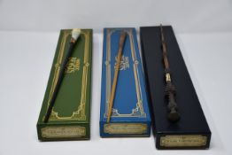 One boxed Albus Dumpledore noble collection replica wand (NN9906), one boxed Gellert Grinderwald