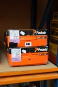 Two boxed Paslode IM350 round smooth shank nails for structural timber products, dimensions 3,1x90mm
