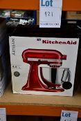 One boxed as new KitchenAid Artisan 4.8ltr mixer in blueberry (5KSM175PS).