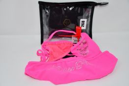 An as new Philipp Pleinj Skull bikini in fuchsia (Size 16 - RRP £105).