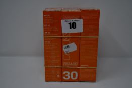 Six boxed as new Dr Russo Once a day Sun Protection Invisible Face Gel (SPF 30. 15ml).