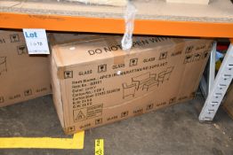 A boxed as new 4 piece iron and rattan KD sofa set (Item no: GD901. Colour: grey).