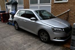 A 2018 Skoda Fabia TSI SE five door hatchback, registration number BK68 FFW, 999cc, petrol,