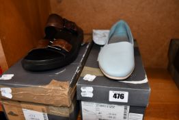 A pair of Ecco Incise Enchant slip on shoes (UK 7.5) and a pair of Ecco Flowt LX M sandals (UK 7.