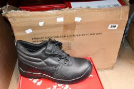 Ten pairs of as new Body Tech DC204 safety boots (6 x UK 10, 4 x UK 9).