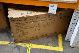 A boxed as new 4 piece iron and rattan KD sofa set (Item no: GD901. Colour: grey).