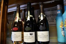 Six bottles of Cuvee Monogram Franciacorta wines and related items (Over 18s only).