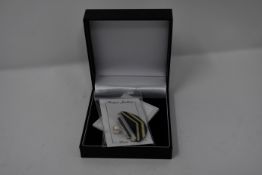 Three pairs of boxed as new Paula Bolton Art Deco pendants (9837/2).