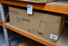 One boxed Safavieh Mia wooden console in hot red (EUH6568F).