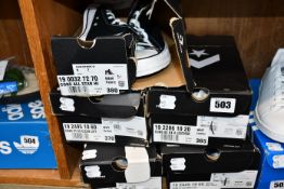 A pair of Converse All Star high tops trainers (UK 5), a pair of Converse Chuck Taylor All Stars