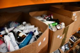 Four boxes of as new/part used toiletries.