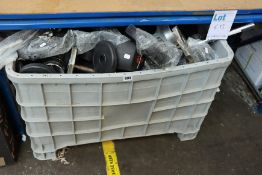 A quantity of miscellaneous weights, kettle bells and related items (Stillage not included).