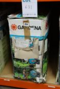 One boxed Gardena wall-mounted automatic hose box 35m 8024 (Viewing advised, item may be slightly