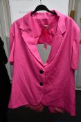 An as new Natasha Zinko slim fit pink short sleeve jacket (Size 34 - RRP £567).