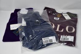 An as new Ralph Lauren Polo summer round neck navy t-Shirt (Size S), a Ralph Lauren Polo Holiday red