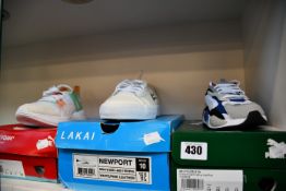 Two pairs of as new Puma trainers; RS-X3 Puzzle (Kids 13), Nuage Run Cage (UK 3.5) together with a
