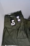 Two pairs of as new G Star Raw Droner relaxed tapered cargo pants (Sizes 27/32 and 29/32 - RRP £