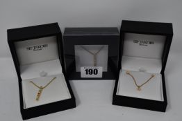 Seven items of as new Sif Jakobs jewellery (Necklaces and earrings).