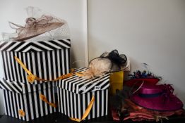 Six Beverley Edmondson hats/head bands and two scarfs.