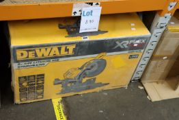 One boxed as new DeWalt DHS780N 2 x 54v XR Brushless FlexVolt slide mitre saw.