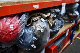 Ten bags of clothing and related items.