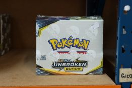 One boxed as new Pokémon unbroken bond booster box card trading card game.