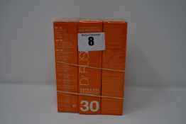 Six boxed as new Dr Russo Once a day Sun Protection Invisible Face Gel (SPF 30. 15ml).