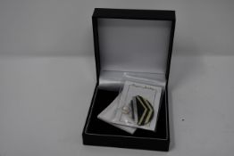 Three pairs of boxed as new Paula Bolton Art Deco pendants (9837/2).