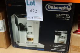 One boxed DeLonghi Eleta coffee machine (ECAM 45.760.W).
