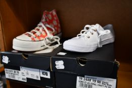 A pair of Converse CT AS coral craft PU OX trainers (UK 7) and a pair of Converse CT AS Camp