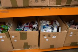 Four boxes of as new/part used toiletries.