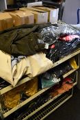 A quantity of as new clothing and related items.