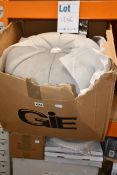 One boxed silver pouffe (Dimensions: 52x52x40.5. Weight: 5kg. Code: KR18175).