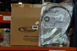 One boxed as new Spa Bullet subwoofer speaker (Model number: CS-P60A150R6).