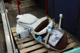 A Minivator 1000 stair lift and rail with key, spare parts and instruction manual.