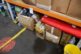 A quantity of assorted miscellaneous items to include Gaffa tape, toilet rolls, pipe bending tools