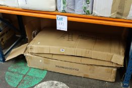 One boxed outdoor pool together with pool ladder.