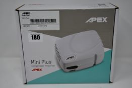 Three boxed as new Apex mini plus compressor nebulizers.