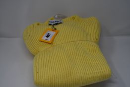 Two as new L.F.Markey Rudy jumpers in lemon (UK 8 and 10).