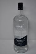 Three Eristoff triple distilled vodka (2ltr) (Over 18s only).