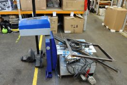 A pre-owned motorcycle MOT bay including Kendon 800 brake tester, headlamp beam tester, rolling Road