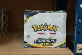 One boxed as new Pokémon unbroken bond booster box card trading card game.