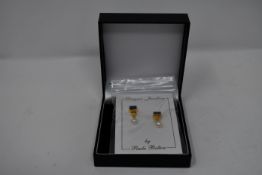 Three pairs of boxed as new Paula Bolton Vermeer earrings (9142).