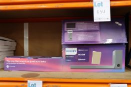 One boxed Philips HTL3325 Soundbar.